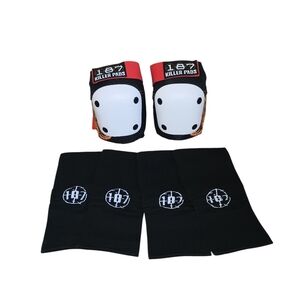 187 Killer Pads Steve Caballero Knee Pads Used and 2 Pairs of New Knee Sleeves